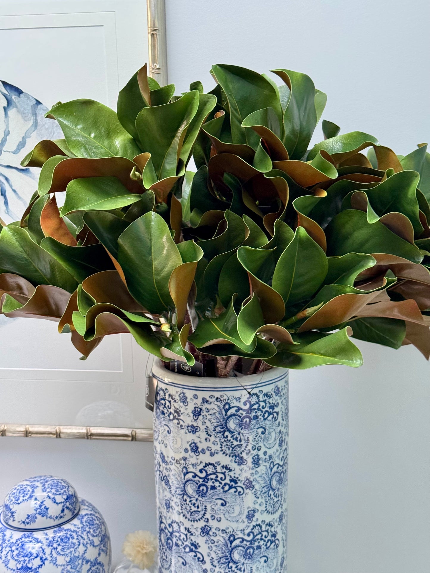 Real Touch Magnolia Leaf Spray