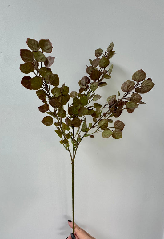 Cordate leaf spray-burgundy/green