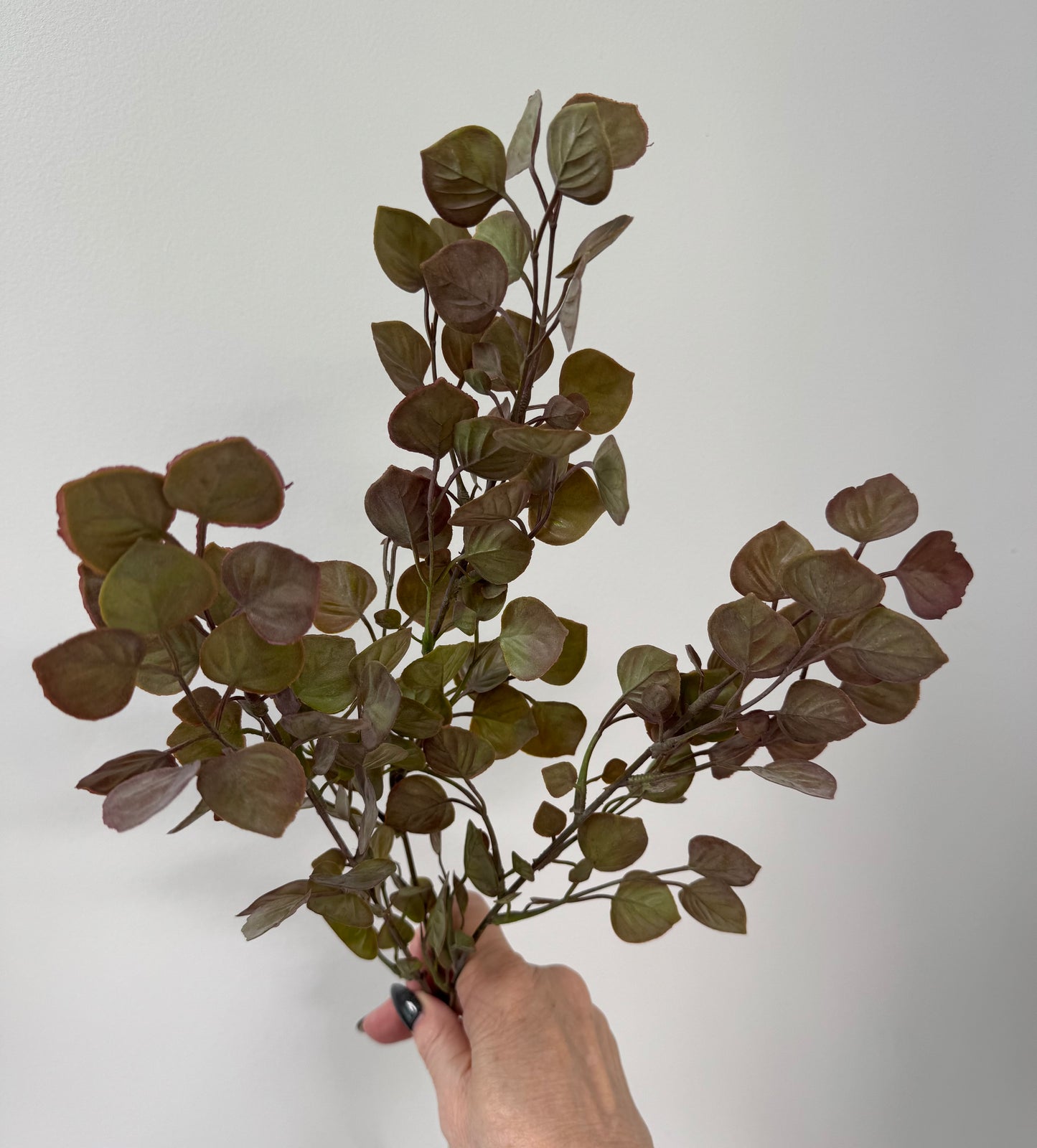 Cordate leaf spray-burgundy/green
