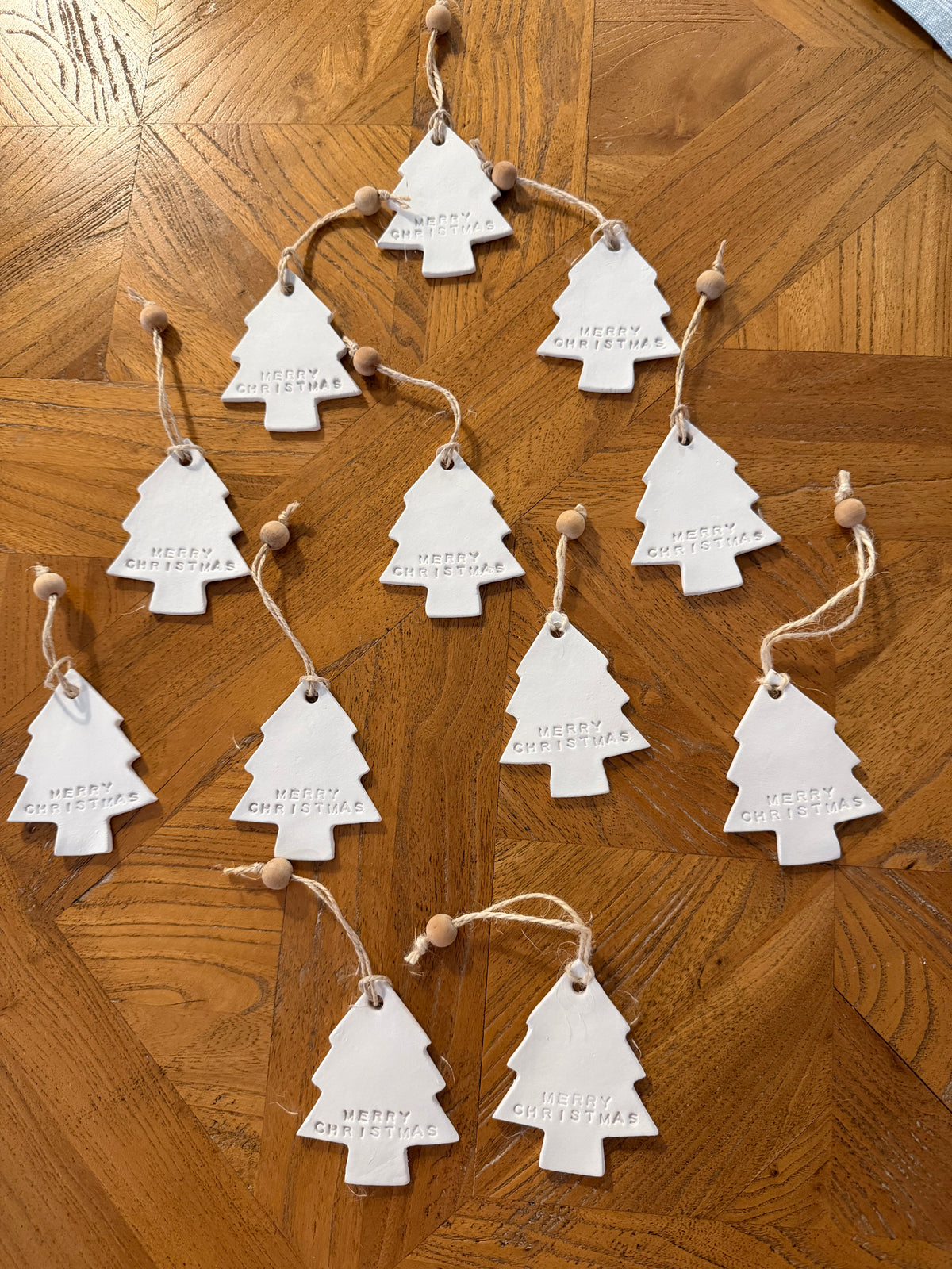 Clay Christmas tree tag