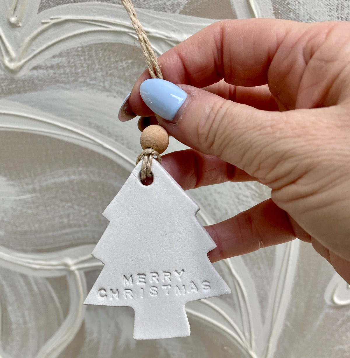 Clay Christmas tree tag