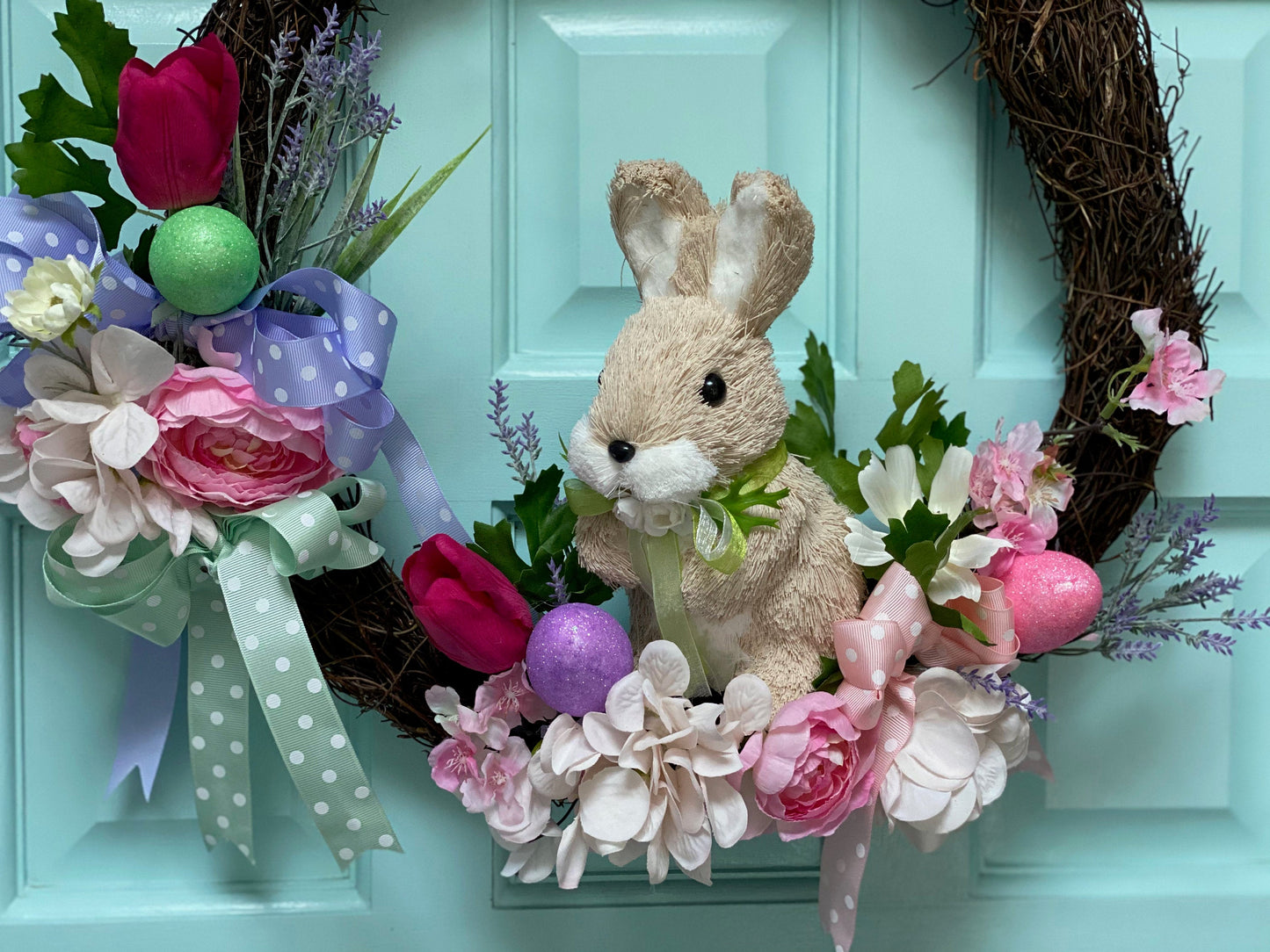 Pastel Bunny Easter Wreath